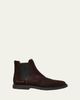 Common Projects Men's Suede Rubber-Sole Chelsea Boots - 1