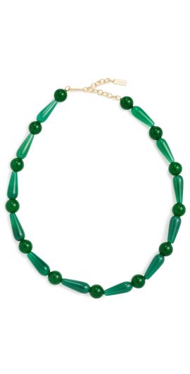 Completedworks Completedworks Beaded Necklace Recycled Silver/Green One