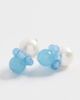 Completedworks Completedworks Freshwater Pearls Agate Bead Earrings Silver Plated Blue One - 4