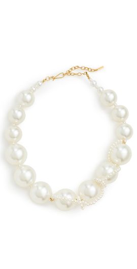 Completedworks Completedworks Large Faux Pearl Necklace Brass/18k Gold Plated One