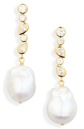 COMPLETEDWORKS COMPLETEDWORKS Pitter-Patter Freshwater Pearl Drop Earrings