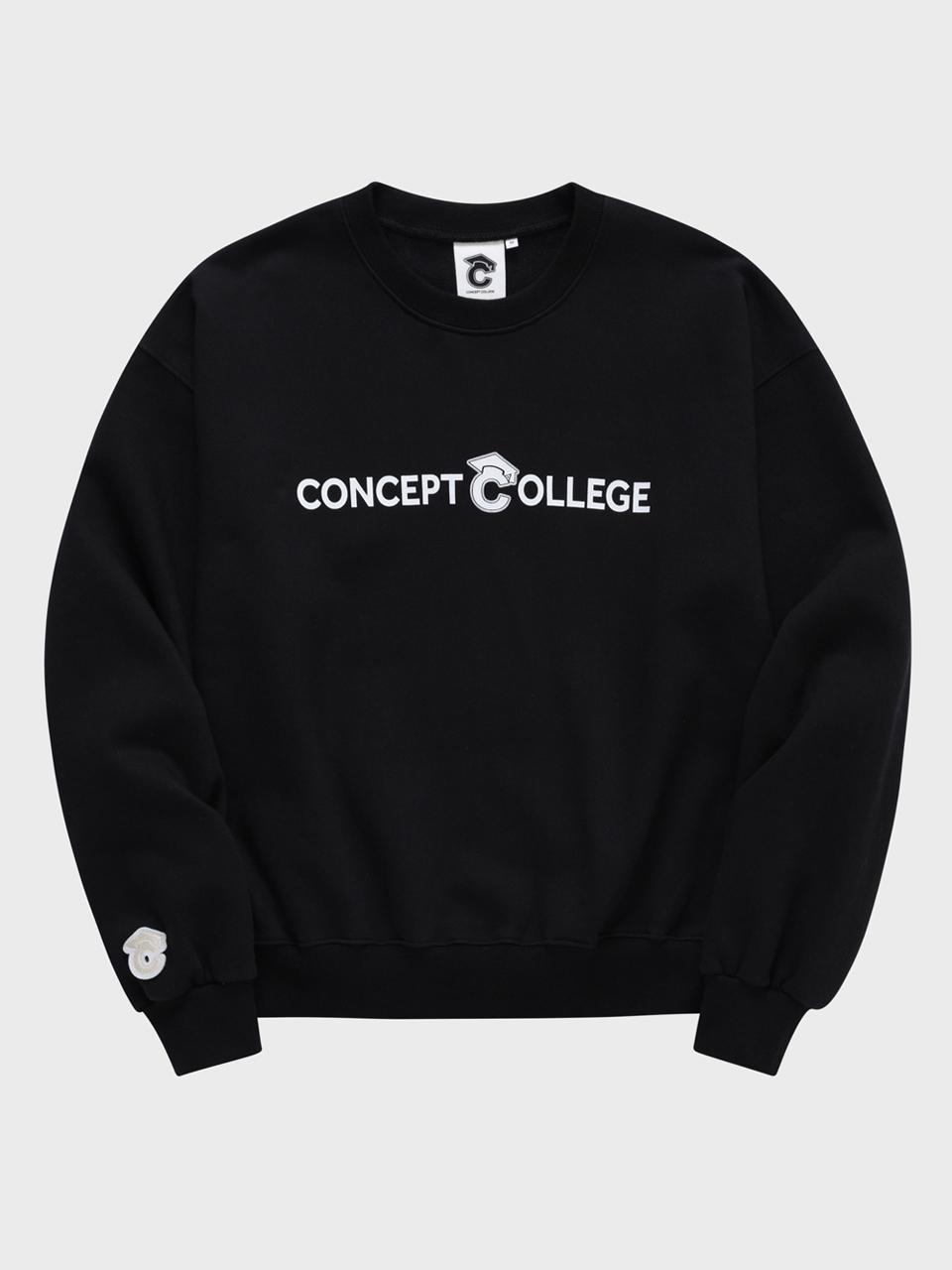 conceptcollege Basic Line Logo Black Sweat Shirt