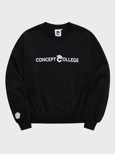 conceptcollege Basic Line Logo Black Sweat Shirt