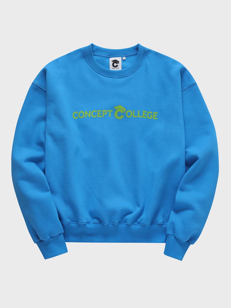 conceptcollege Basic Line Logo Blue Sweat Shirt