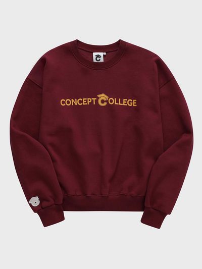 conceptcollege Basic Line Logo Burgundy Sweat Shirt