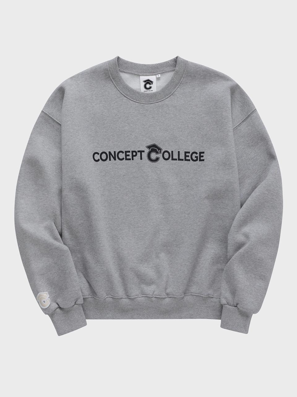 conceptcollege Basic Line Logo Gray Sweat Shirt