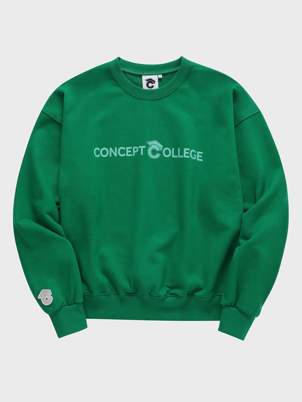 conceptcollege Basic Line Logo Green Sweat Shirt