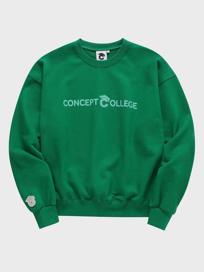 conceptcollege Basic Line Logo Green Sweat Shirt