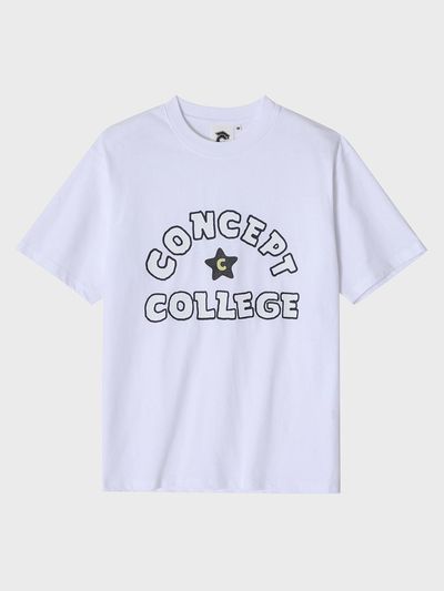 conceptcollege Concept College Hand Logo White Short Sleeve T-shirt