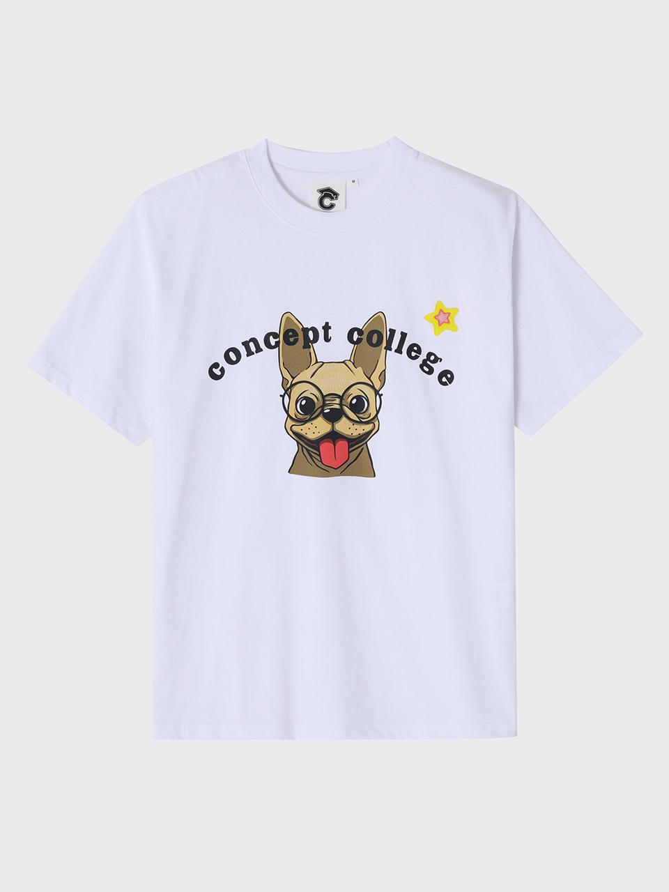 conceptcollege Front Print White Short-Sleeved T-shirt