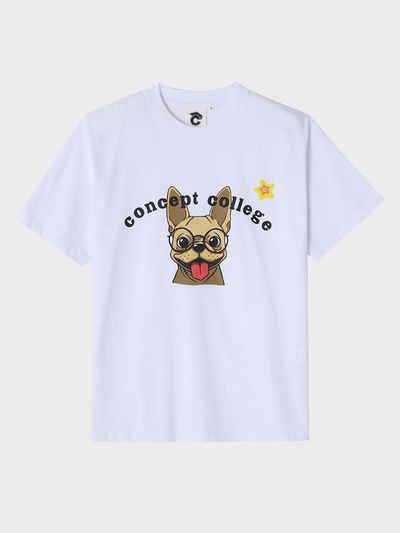 conceptcollege Front Print White Short-Sleeved T-shirt