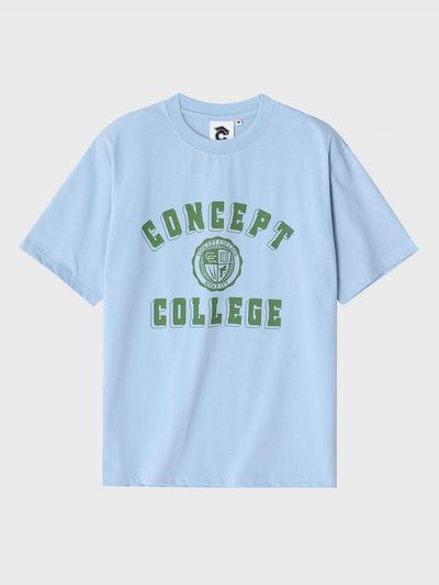 conceptcollege Green Classic Big Logo Crew Neck Sky Blue Short-Sleeve T-shirt