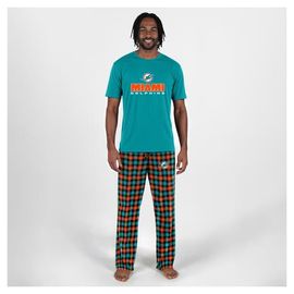 CONCEPTS SPORT Men's Concepts Sport Aqua Miami Dolphins Big & Tall Highland Sleep Set 