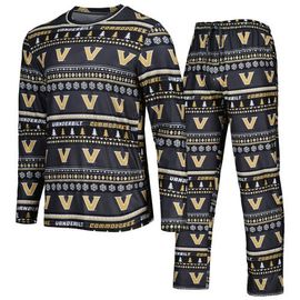 CONCEPTS SPORT Men's Concepts Sport Black Vanderbilt Commodores Swivel Long Sleeve T-Shirt & Pants Sleep Set 