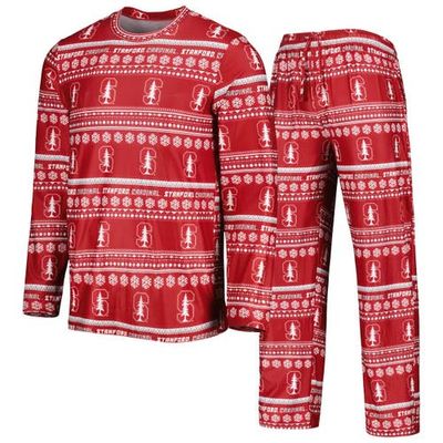 CONCEPTS SPORT Men's Concepts Sport Cardinal Stanford Cardinal Swivel Long Sleeve T-Shirt & Pants Sleep Set 
