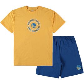 CONCEPTS SPORT Men's Concepts Sport Gold/Royal Golden State Warriors Big & Tall T-Shirt & Shorts Sleep Set 