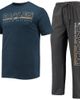 CONCEPTS SPORT Men's Concepts Sport Heathered Charcoal/Navy Georgia Southern Eagles Meter T-Shirt & Pants Sleep Set - 5