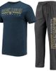CONCEPTS SPORT Men's Concepts Sport Heathered Charcoal/Navy Marquette Golden Eagles Meter T-Shirt & Pants Sleep Set - 5