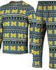CONCEPTS SPORT Men's Concepts Sport Navy Michigan Wolverines Ugly Sweater Knit Long Sleeve Top and Pant Set  - 1