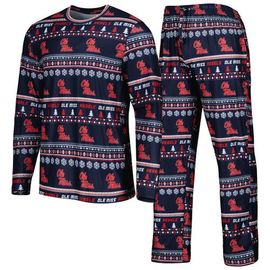 CONCEPTS SPORT Men's Concepts Sport Navy Ole Miss Rebels Swivel Long Sleeve T-Shirt & Pants Sleep Set 