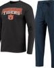 CONCEPTS SPORT Men's Concepts Sport Navy/Heathered Charcoal Auburn Tigers Meter Long Sleeve T-Shirt & Pants Sleep Set  - 1