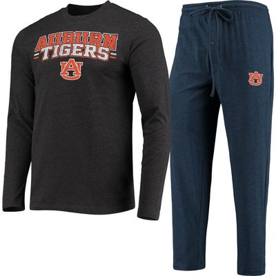 CONCEPTS SPORT Men's Concepts Sport Navy/Heathered Charcoal Auburn Tigers Meter Long Sleeve T-Shirt & Pants Sleep Set 