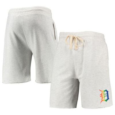 CONCEPTS SPORT Men's Concepts Sport Oatmeal Detroit Tigers Mainstream Logo Terry Tri-Blend Shorts 