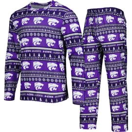 CONCEPTS SPORT Men's Concepts Sport Purple Kansas State Wildcats Swivel Long Sleeve T-Shirt & Pants Sleep Set 