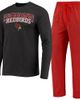 CONCEPTS SPORT Men's Concepts Sport Red/Heathered Charcoal Illinois State Redbirds Meter Long Sleeve T-Shirt & Pants Sleep Set  - 1