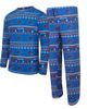 CONCEPTS SPORT Men's Concepts Sport Royal Boise State Broncos Swivel Long Sleeve T-Shirt & Pants Sleep Set  - 1