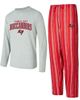 CONCEPTS SPORT Men's Concepts Sport Tampa Bay Buccaneers Petition Long Sleeve T-Shirt & Pants Sleep Set - 1