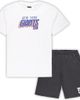 CONCEPTS SPORT Men's Concepts Sport White/Charcoal New York Giants Big & Tall T-Shirt and Shorts Set  - 1