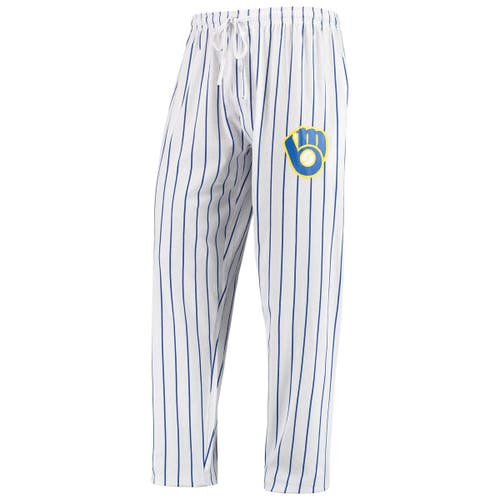 CONCEPTS SPORT Men's Concepts Sport White/Navy Milwaukee Brewers Vigor Lounge Pant 