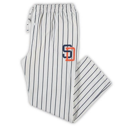 CONCEPTS SPORT Men's Concepts Sport White/Navy San Diego Padres Big & Tall Pinstripe Sleep Pants 