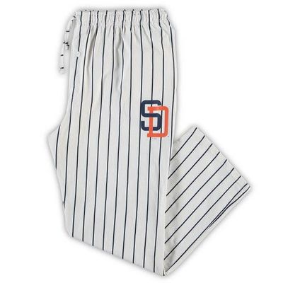 CONCEPTS SPORT Men's Concepts Sport White/Navy San Diego Padres Big & Tall Pinstripe Sleep Pants 