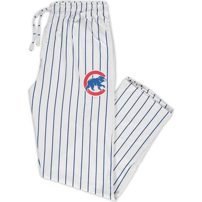 CONCEPTS SPORT Men's Concepts Sport White/Royal Chicago Cubs Big & Tall Pinstripe Sleep Pants 