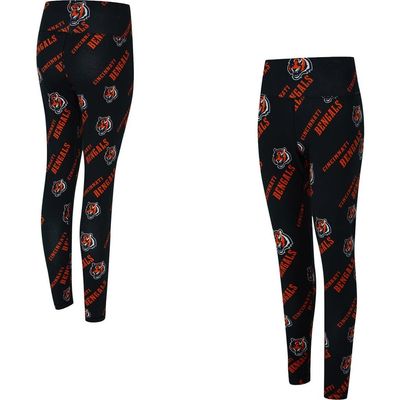 CONCEPTS SPORT Women's Concepts Sport Black Cincinnati Bengals Mosaic Allover Print Leggings 