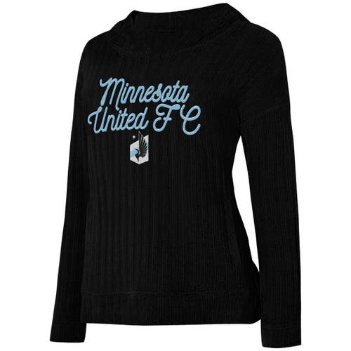 CONCEPTS SPORT Women's Concepts Sport Black Minnesota United FC Linger Long Sleeve Hooded Top 