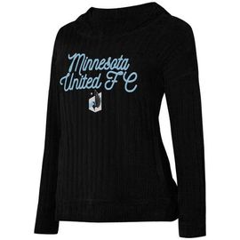 CONCEPTS SPORT Women's Concepts Sport Black Minnesota United FC Linger Long Sleeve Hooded Top 