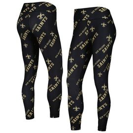 CONCEPTS SPORT Women's Concepts Sport Black New Orleans Saints Breakthrough Allover Print Lounge Leggings 