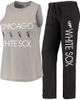 CONCEPTS SPORT Women's Concepts Sport Black/Gray Chicago White Sox Meter Muscle Tank Top & Pants Sleep Set  - 1