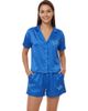 CONCEPTS SPORT Women's Concepts Sport Blue Detroit Lions Wink Dot Satin Jacquard Sleep Set  - 1