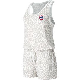 CONCEPTS SPORT Women's Concepts Sport Cream Chicago Cubs Montana Hacci Knit Romper 