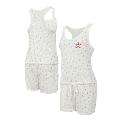 CONCEPTS SPORT Women's Concepts Sport Cream Houston Astros Gardner Hacci Knit Romper 