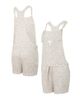 CONCEPTS SPORT Women's Concepts Sport Cream Philadelphia Phillies Montana Hacci Knit Romper Overalls  - 1