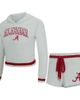 CONCEPTS SPORT Women's Concepts Sport Gray/Crimson Alabama Crimson Tide Whitley Long Sleeve Hoodie Top & Shorts Set  - 1