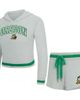 CONCEPTS SPORT Women's Concepts Sport Gray/Green Oregon Ducks Whitley Long Sleeve Hoodie Top & Shorts Set  - 1