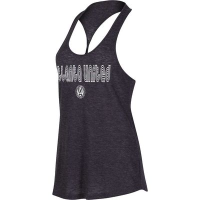 CONCEPTS SPORT Women's Concepts Sport Heather Charcoal Atlanta United FC Radiant Twist Back Scoop Neck Tank Top 