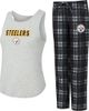 CONCEPTS SPORT Women's Concepts Sport Heather Gray/Black Pittsburgh Steelers Regulate Plaid Tank Top & Pants Sleep Set  - 1