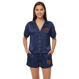 CONCEPTS SPORT Women's Concepts Sport Navy Chicago Bears Wink Dot Satin Jacquard Sleep Set 